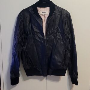 Like New - Faux Leather Bomber Jacket - S